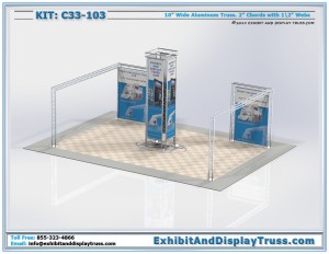 Versatile Trade Show Display C33-103. Large Multi-Configurational Display.