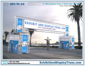 FL_14 Event Starting Line. Finish Line Banner Structure.