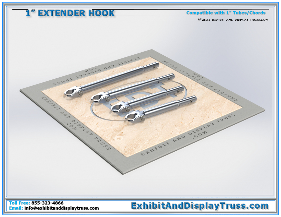 1″ Tube Extender Hook Clamps / Attaching Truss and Accessories to 1″ Tube
