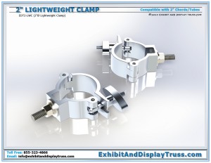 2 Inch Lightweight Clamp. Easy to use Clamps for Portable Lighting Truss.